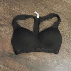 Under‎ Armour HeatGear 32D Compression Sports Bra Black Racerback